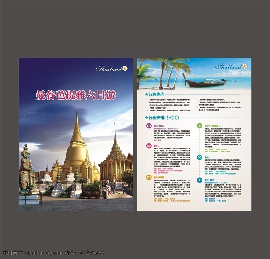 泰国 旅游 dm 单 泰国旅游 泰国游 大皇宫 大象 玉佛寺 曼谷 曼谷旅游 芭提雅 芭提雅旅游 dm单 dm宣传单 旅游海报 旅游类