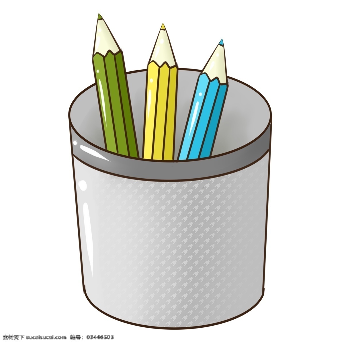 学习 工具 铅笔 插画 黄色的铅笔 绿色的铅笔 卡通插画 学习工具插画 手绘工具插画 蓝色的铅笔