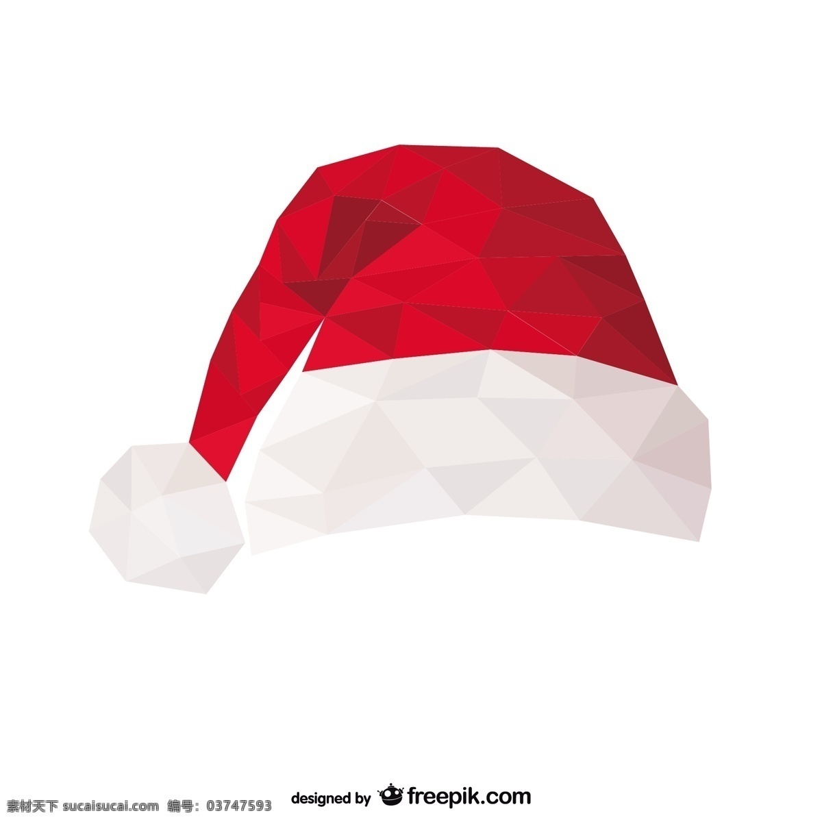 多边形 圣 克劳斯 帽 圣诞节 圣诞老人 圣诞帽 圣诞礼物 白色