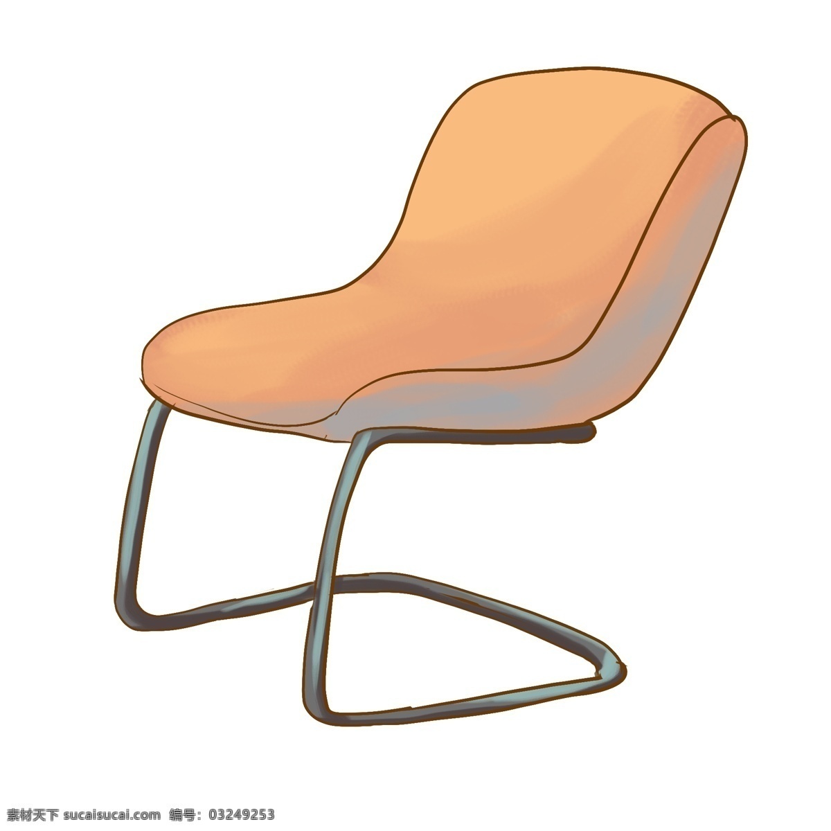 不锈钢 椅子 装饰 插画 黄色的椅子 不锈钢椅子 漂亮的椅子 家具椅子 立体椅子 精美椅子 家装椅子