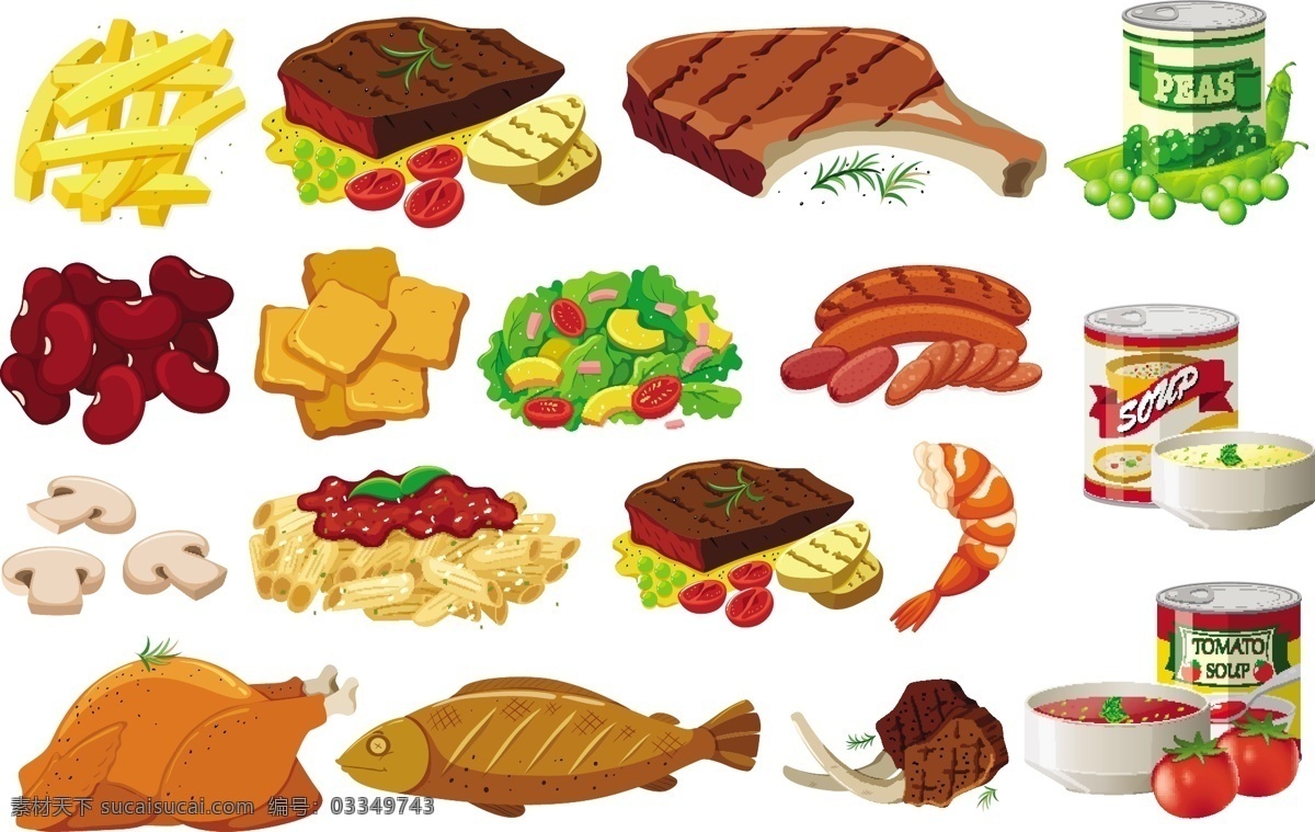 不同 种类 健康食品 说明 食物 鱼 艺术 绘画 健康 插图