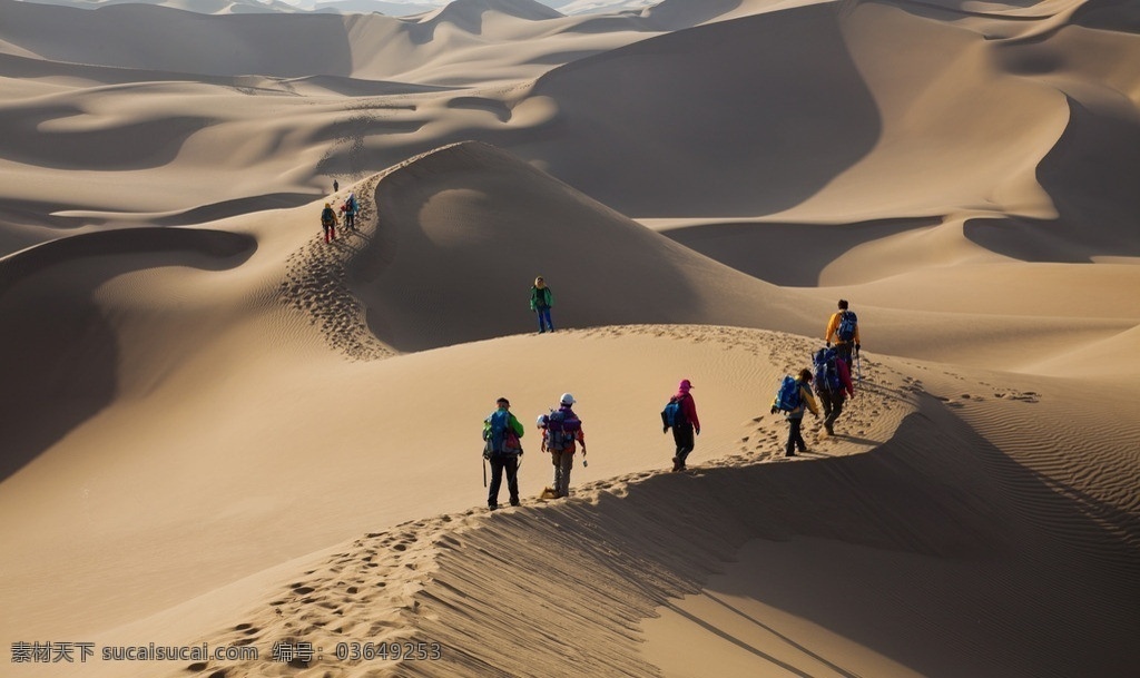 新疆 库木 塔格 沙漠 库木塔格 黄沙 沙丘 徒步 驴友 自然风景 旅游摄影