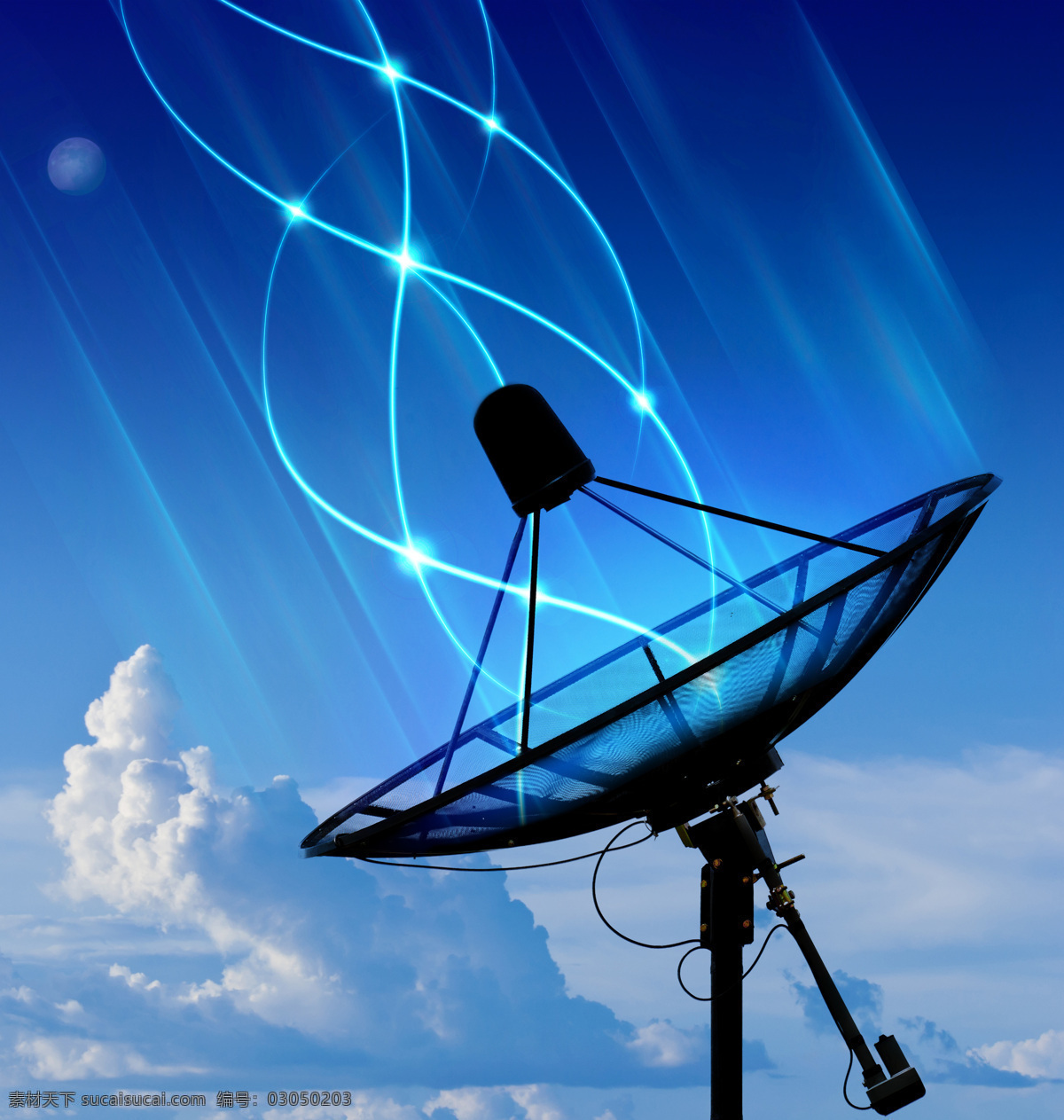 雷达 接收器 设备 高清 科技 未来 蓝天 风景 天空 白云 卫星天线 卫星接收器 美丽风景 美丽景色 宇宙 太空 现代科技 蓝色