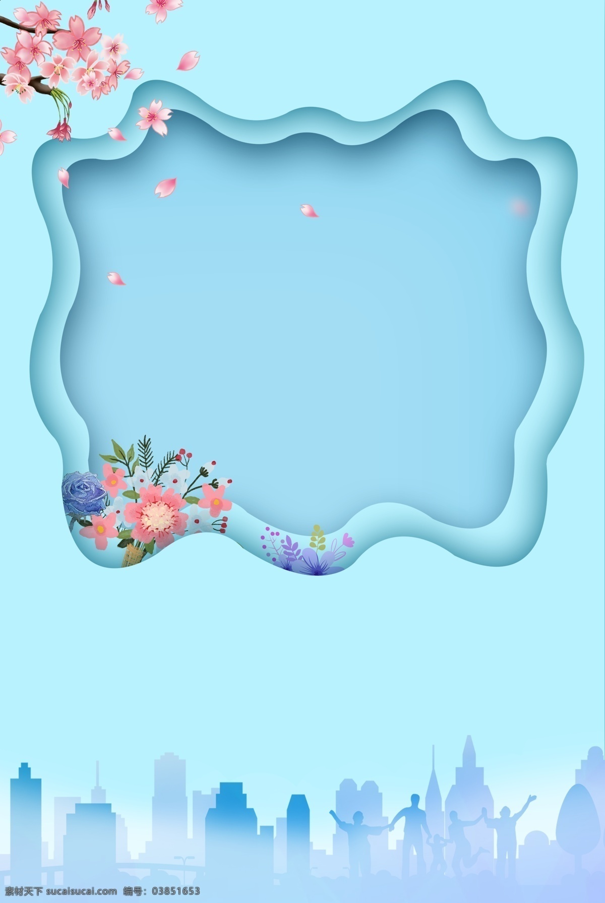 四月 浪漫 花季 广告 背景 广告背景 花苞 花朵 飘零 美丽 植物 花边