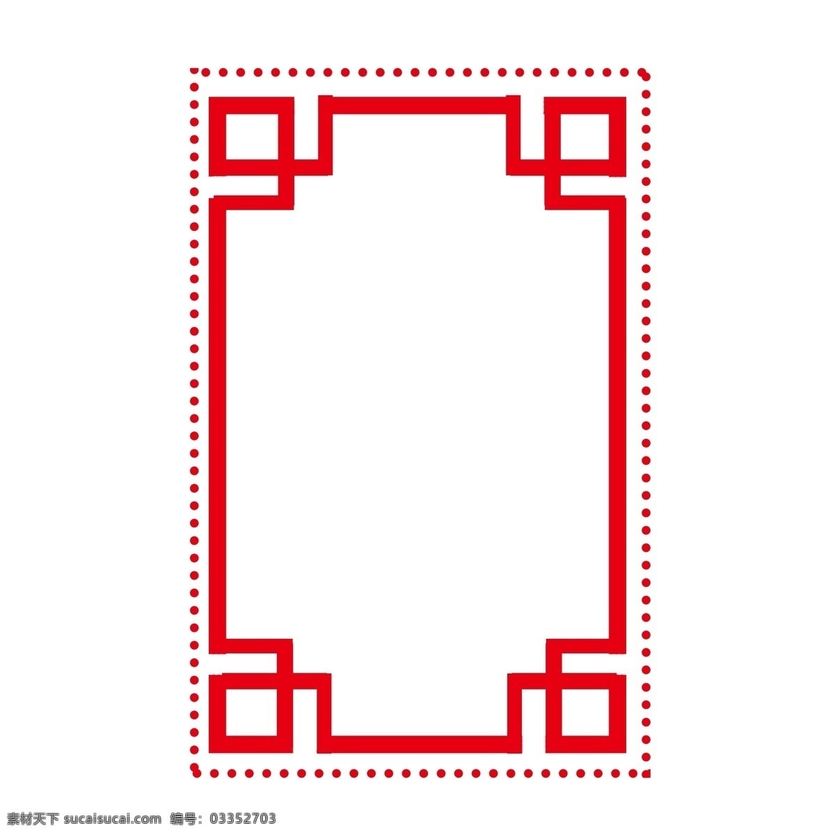 中国 风 边框 大红色 中国风 简约 背景 装饰 可用 作 免抠 png格式