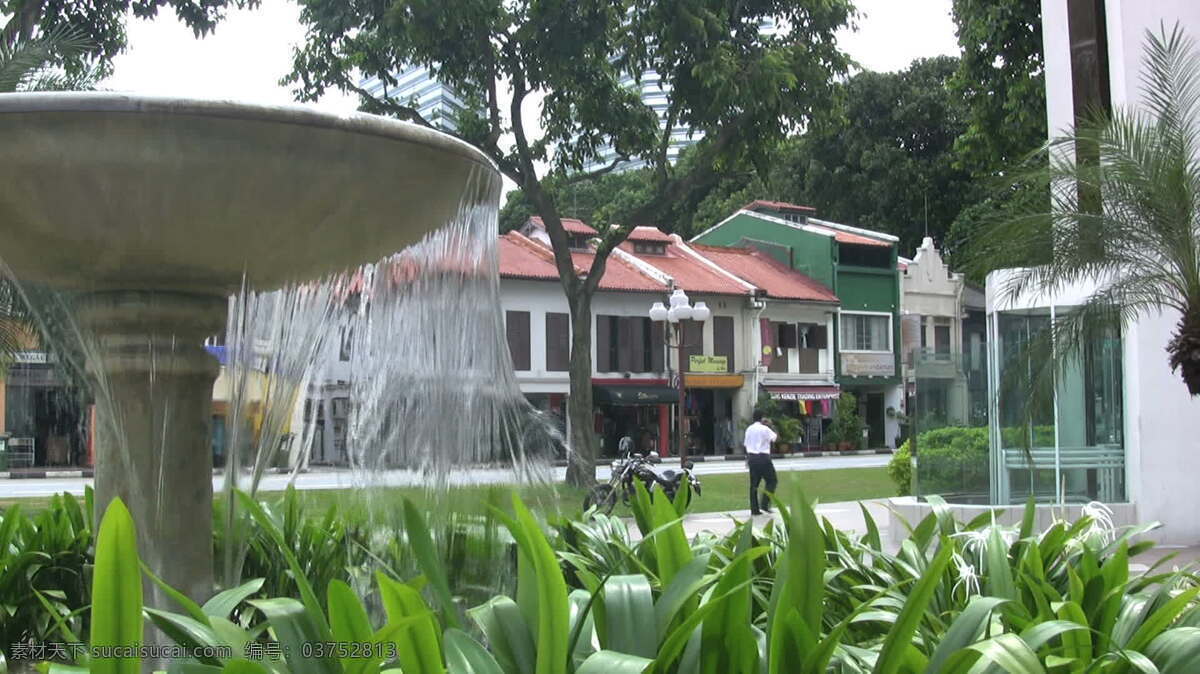新加坡 泉水 股票 视频 视频免费下载 城市的场景 喷泉 avi 灰色