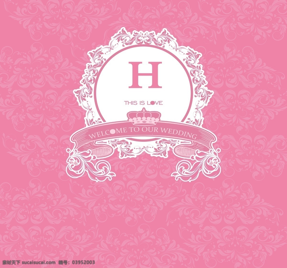 婚礼背景 婚礼副背景 婚礼logo 圆形花边 欧式花边 欧式底纹 分层