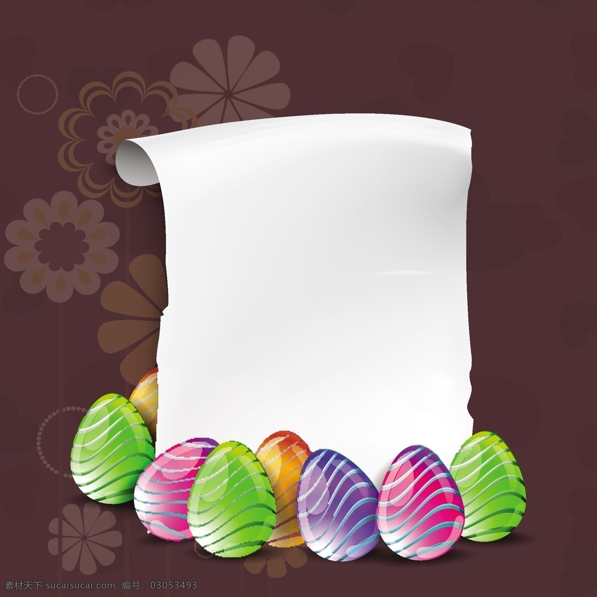 复活节 快乐 背景 卡 具有 创造性 装饰 蛋 矢量图 日常生活