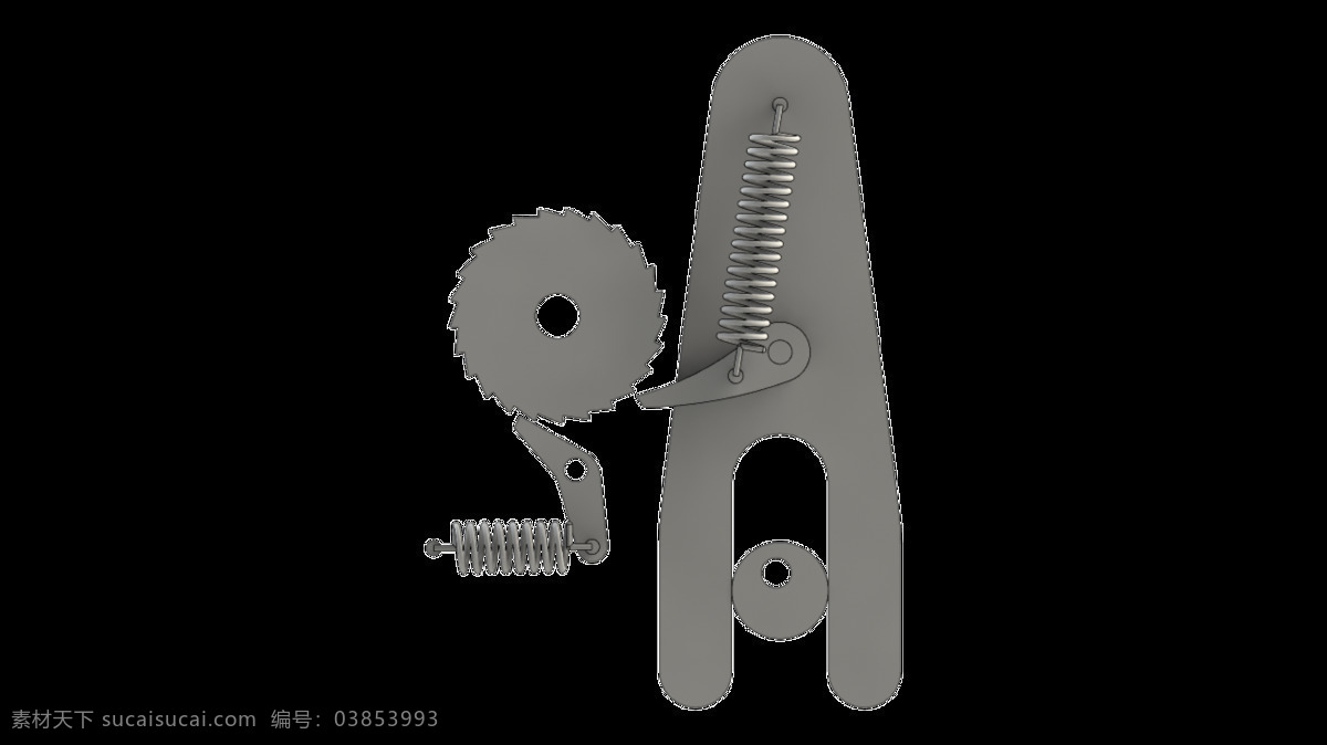 棘轮 棘爪 机构 机制 3d模型素材 电器模型