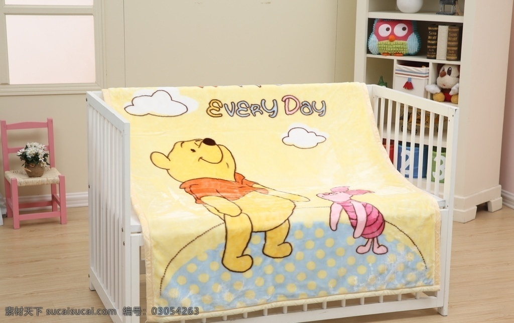 毛毯 婴儿毛毯 迪士尼 米奇 米妮 婴儿床 背景 儿童房 婴儿用品 生活百科 生活素材