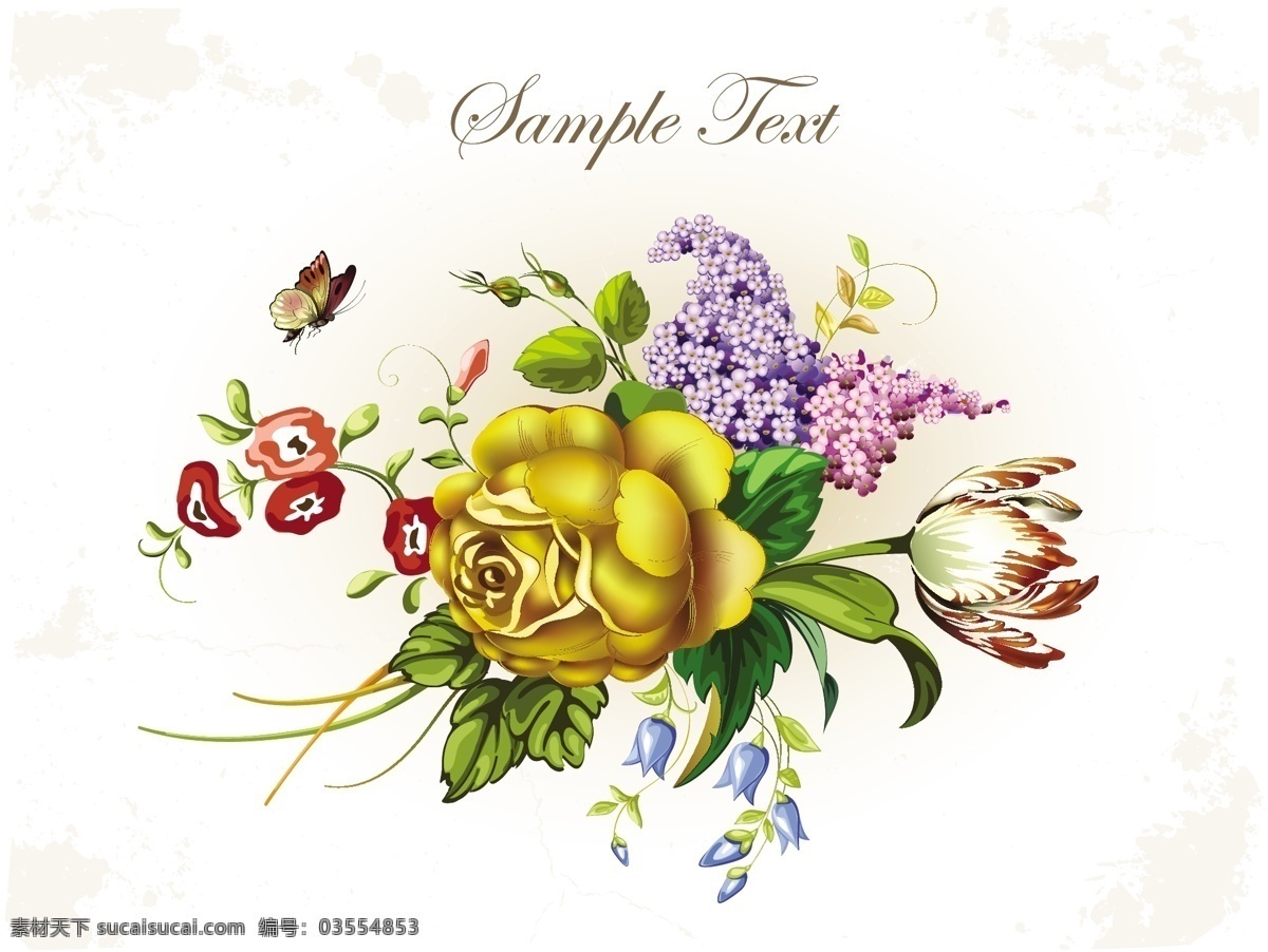 花卉 彩绘 花纹 矢量图 其他矢量图