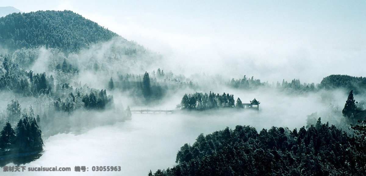 林雾 山林 森林 山林白雾 白雾 山峦 缥缈云雾 自然景观 自然风光