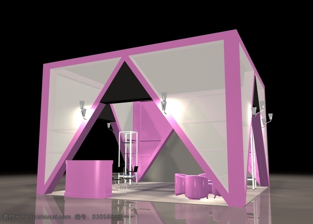 展览展示 创意设计 展览 展示 创意 粉色 3d设计 展示模型 max