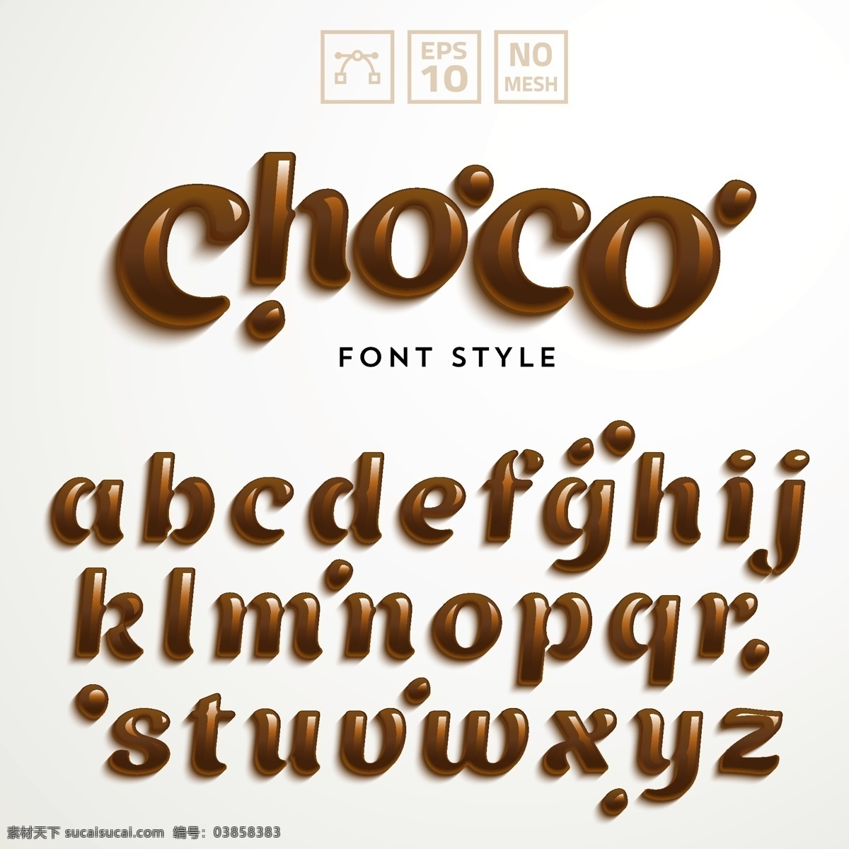 巧克力 字母 矢量 字母设计 矢量素材 字体设计 英文字体 立体字体 字体 font 专辑