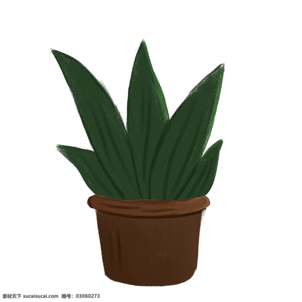 彩绘 绿色 盆栽 图案 元素 植物 绿植 花盆 设计元素 创意元素 手绘元素 psd元素 免抠元素