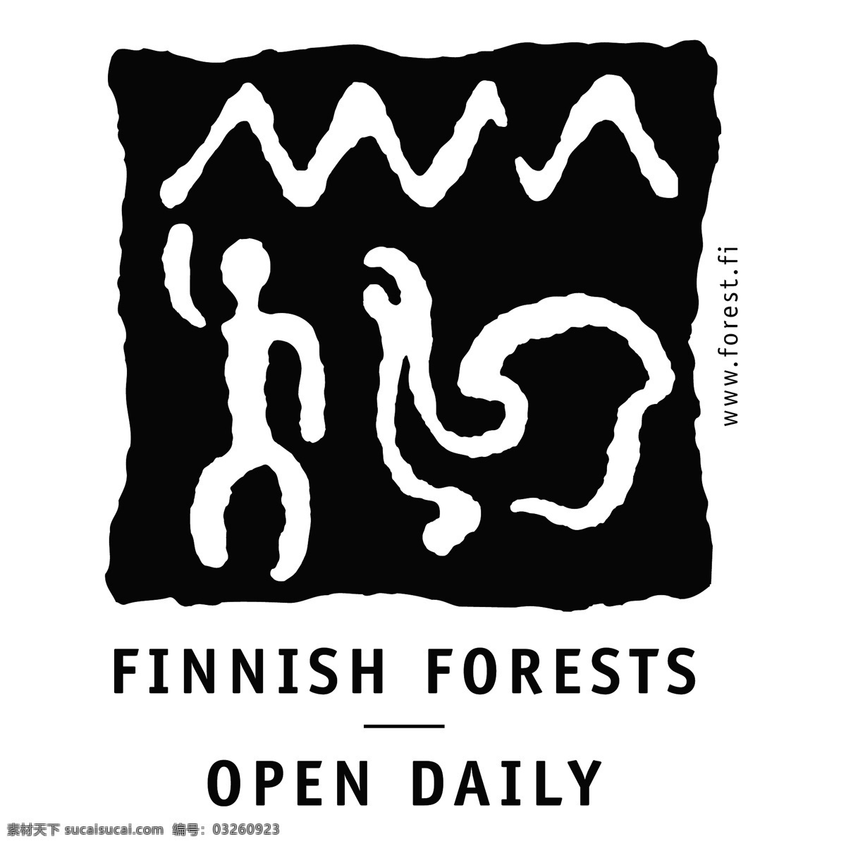 芬兰 森林 天开 放免 费 免费 每天 开放 标志 开放日 logo psd源文件 logo设计