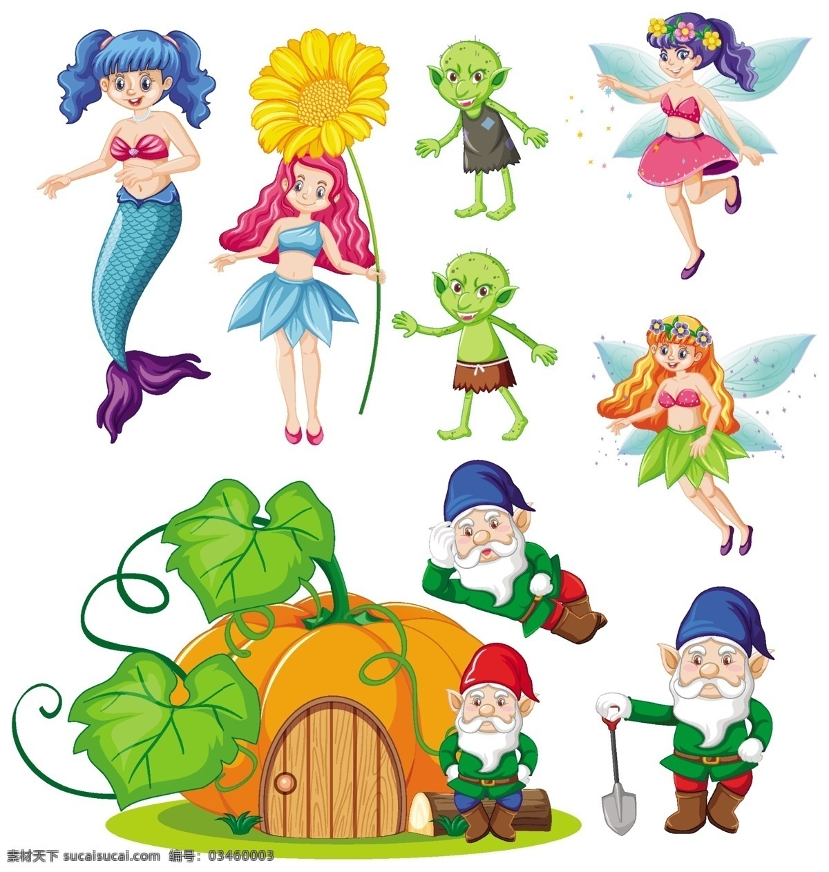 卡通小仙女 小仙女 小精灵 童话故事 儿童 快乐儿童 人物 生活儿童 学生 可爱 儿童素材 卡通设计