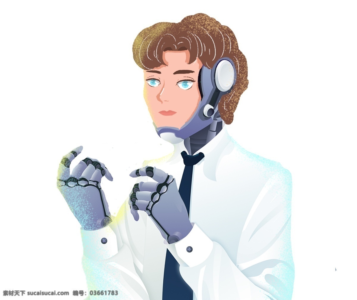 科技 时代 科学家 插画 科技时代 卡通 科技感 科学人物 科技创新 科技人物 未来世界