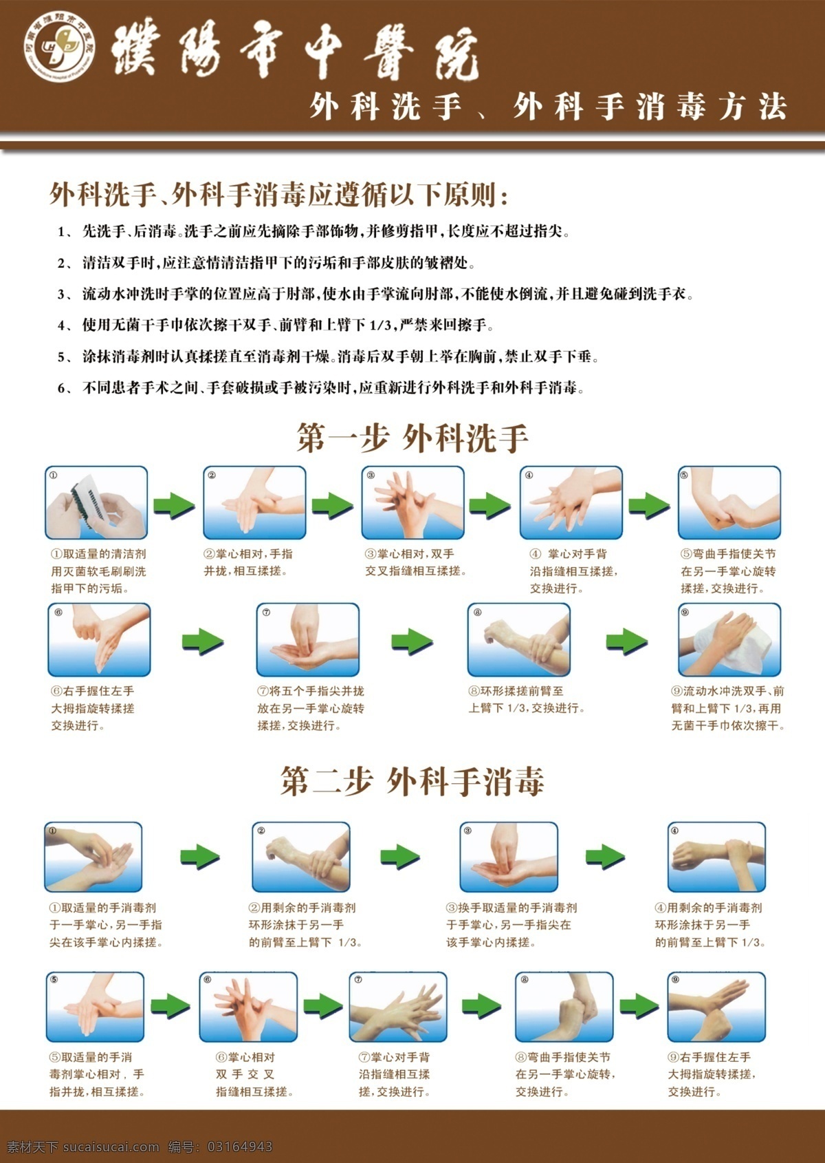 洗手步骤 医院 洗手 步骤 整洁 简单 展板模板