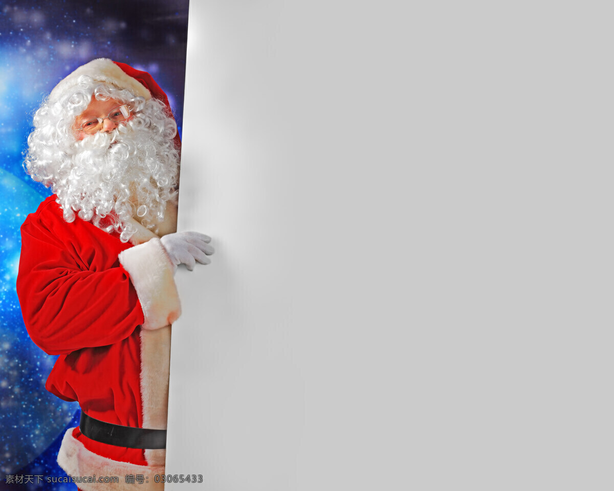 圣诞老人 广告牌 圣诞节 节日素材 喜庆 空白 老人图片 人物图片
