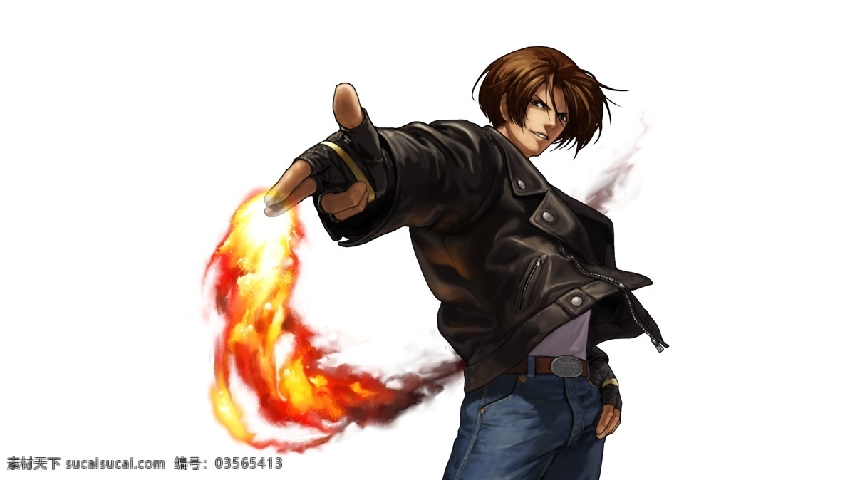 草 薙 京 拳皇 kof 高清 游戏 原图 kofxiii 原画 草薙京 kyo kof13 psd源文件