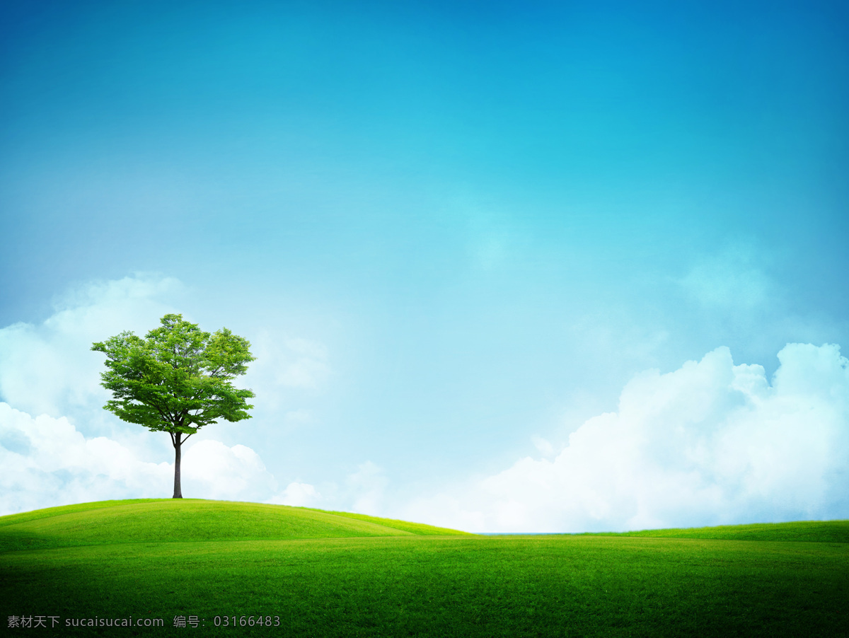 创意 环保 背景 素材图片 白云 建筑园林 蓝天 绿色 自然景观 海报 装饰素材 园林景观设计