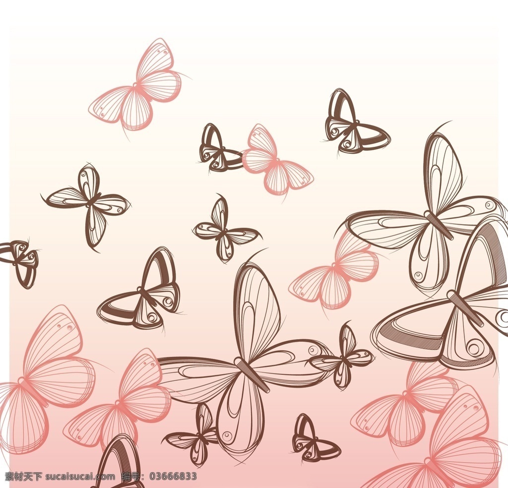 手绘蝴蝶背景 背景 蝴蝶 自然 动物 绘制 绘画 性质 昆虫 手绘