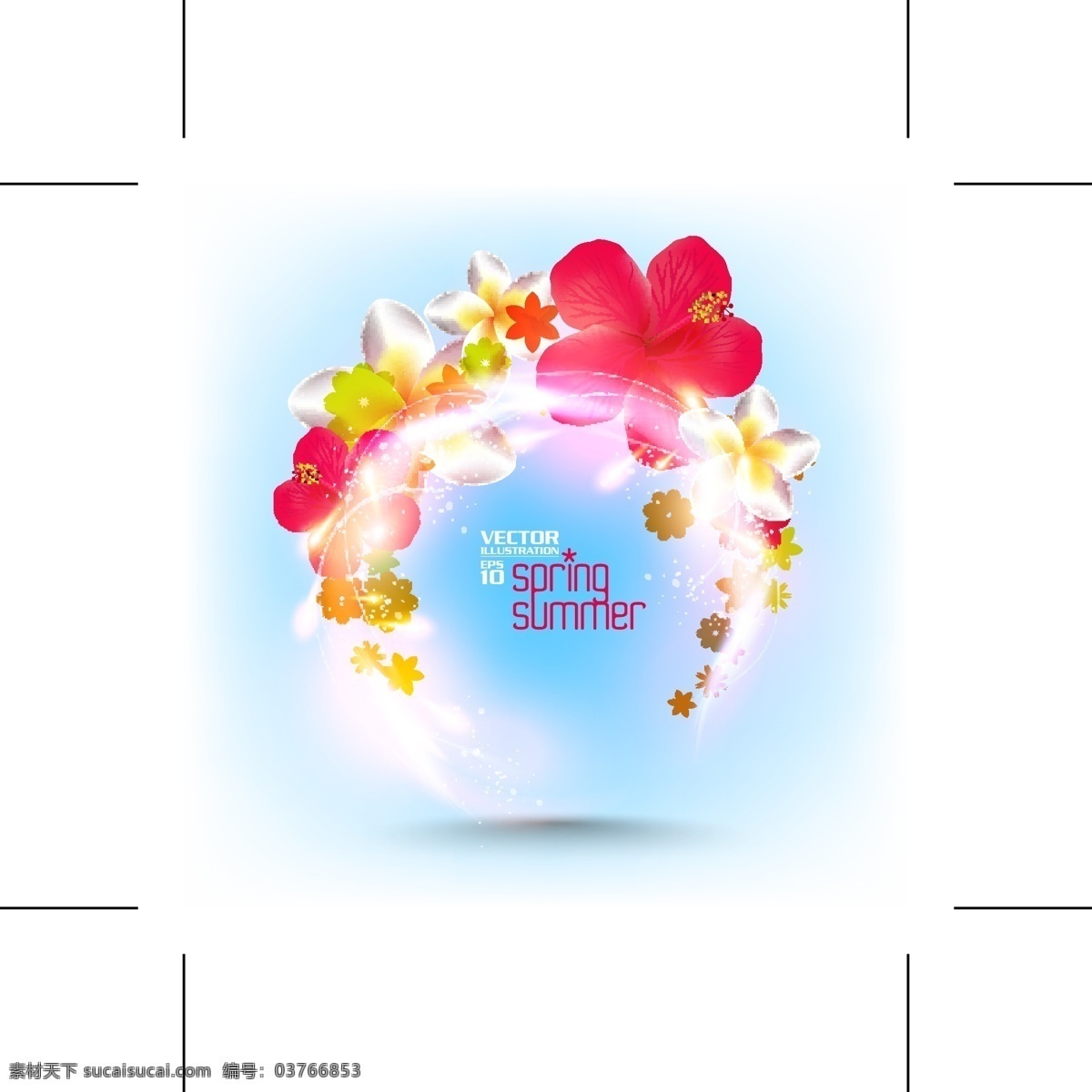 梦幻鲜花背景 时尚花纹 梦幻背景 鲜花 花朵 花藤 炫彩 光芒 底纹背景 底纹边框 花边 花草树木 生物世界 矢量素材 白色