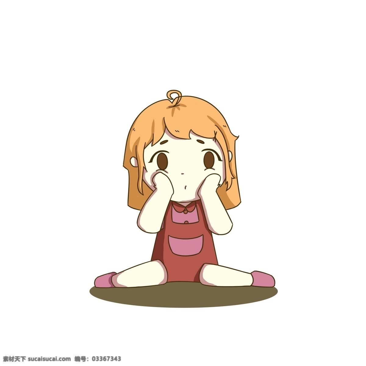 q 版 女生 元素 商用 可爱 萌系 卡通 人物
