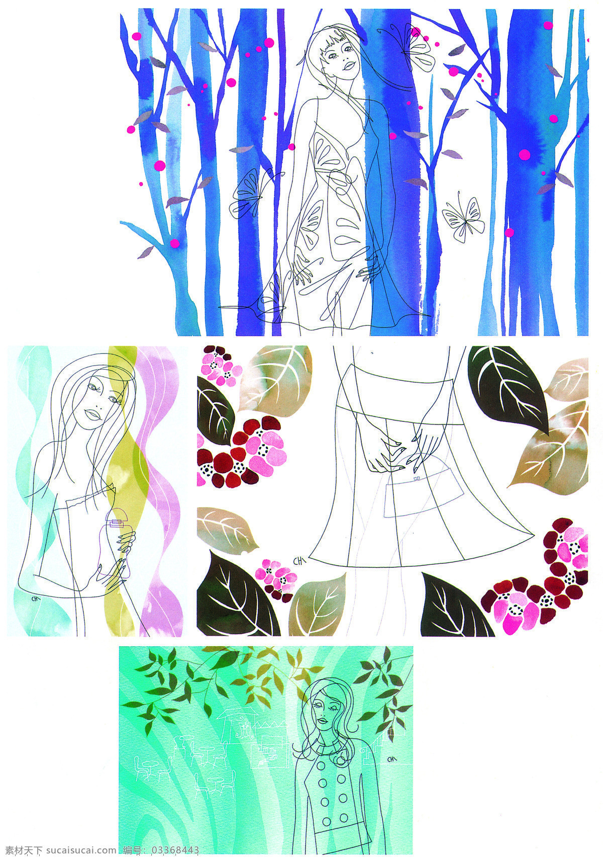 热潮 涂鸦 095 热潮涂鸦 书画美术 欧美风格 设计素材 其它插图 白色