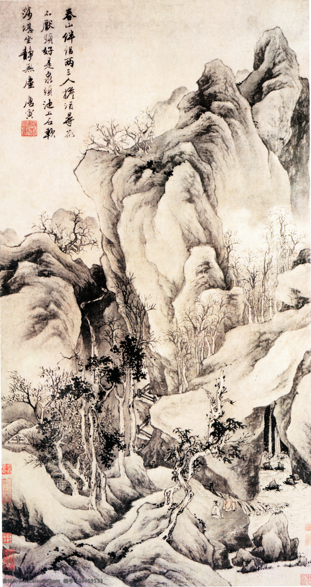 山水 装饰画 背景 国画 油画 插画 手绘 素描 无框画 中国风 油墨 古代 破旧 书画文字 文化艺术