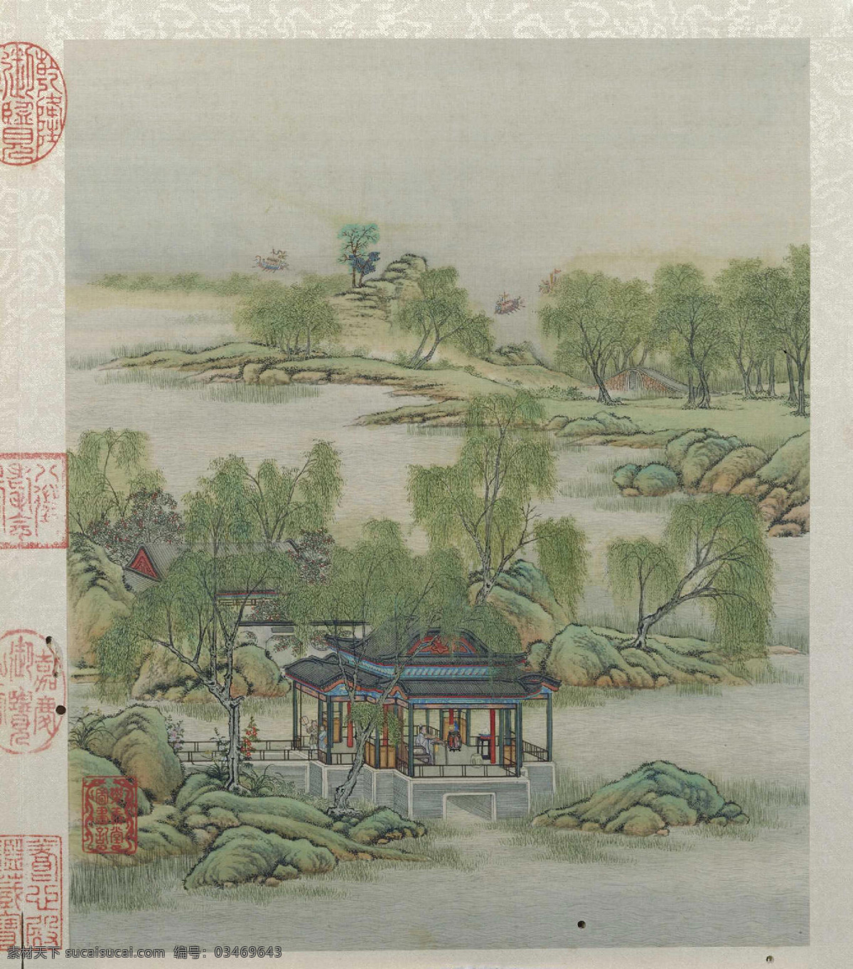 陈枚山水楼阁图册之五素材图片下载-素材编号03469643-素材天下图库