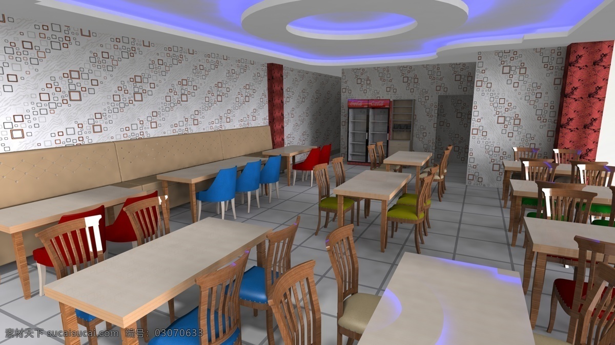 屠夫 餐馆 室内设计 3d模型素材 室内场景模型