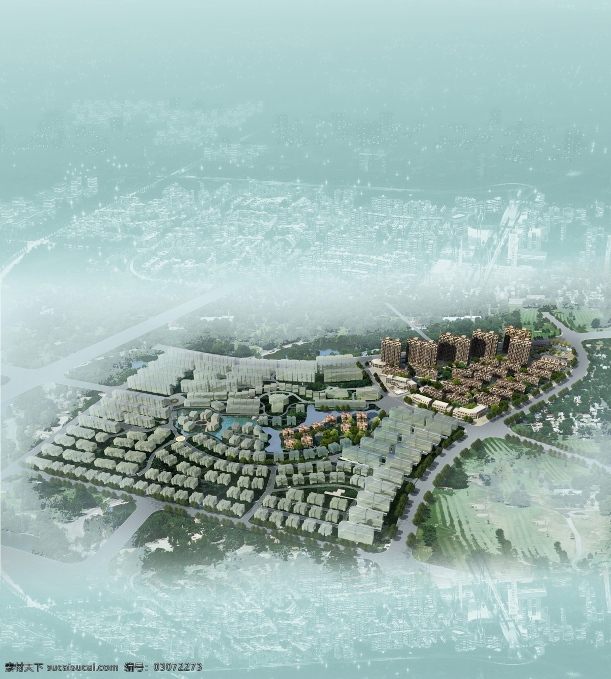 城市效果图 环境设计 建筑 建筑设计 鸟瞰图 源文件 模板下载 大盘 规划布局