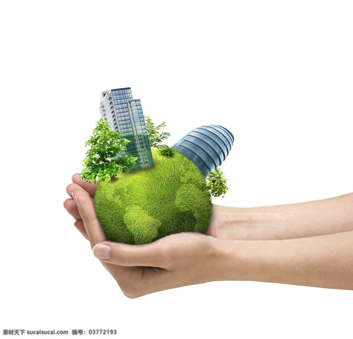创意 绿色环保 高清 绿色 城市 环保 草地 草坪
