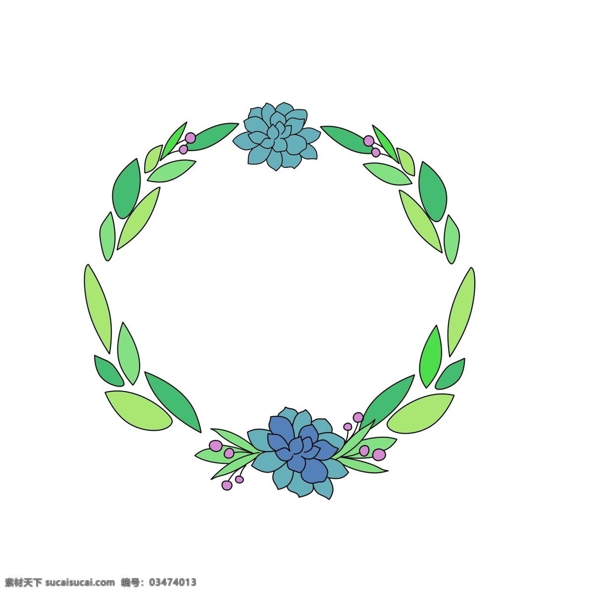 蓝色 鲜花 花朵 边框 蓝色的花朵 卡通边框 花朵边框 鲜花边框 花卉边框 花瓣边框 漂亮的边框