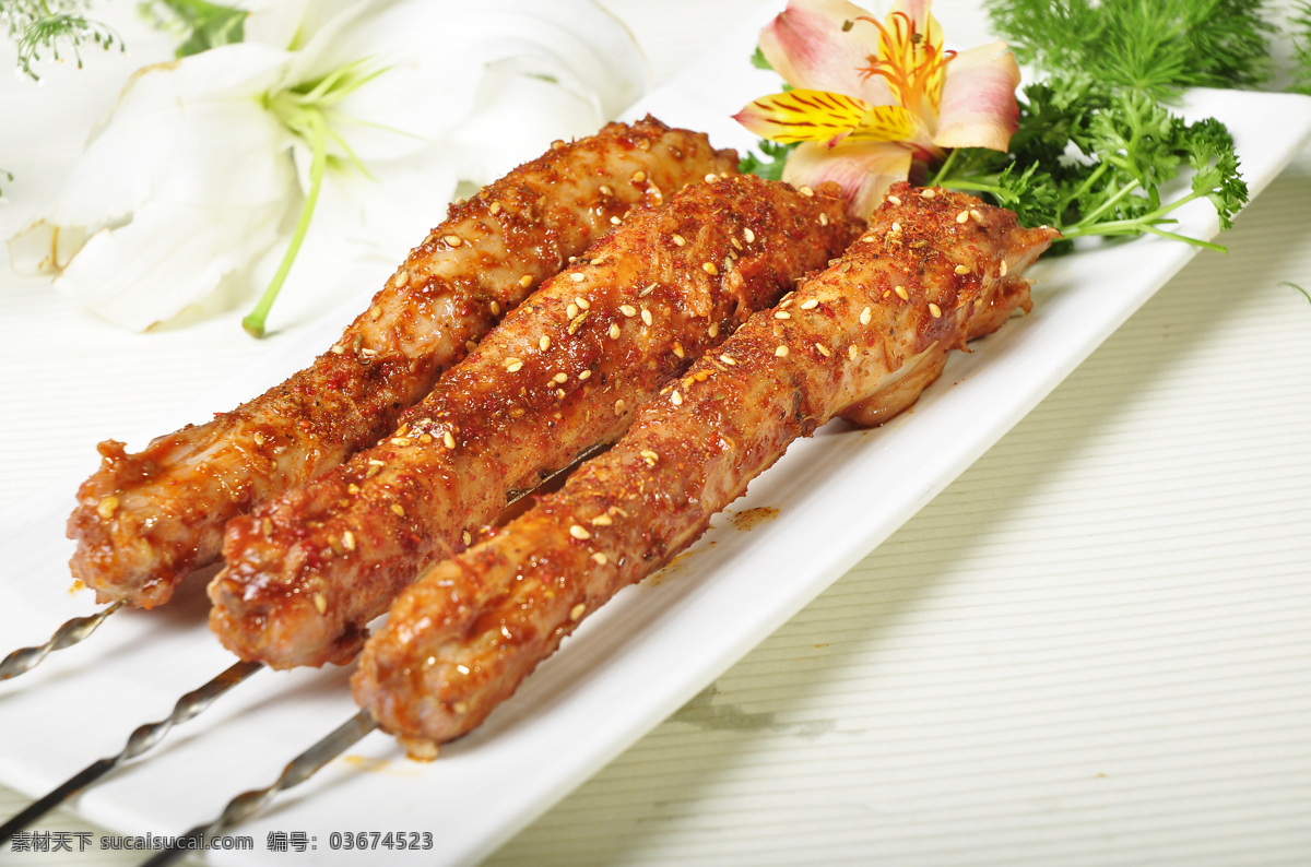 烤鸡脖 鸡脖子 烤串 烧烤大排档 烧烤 菜 烧烤店 传统美食 餐饮美食