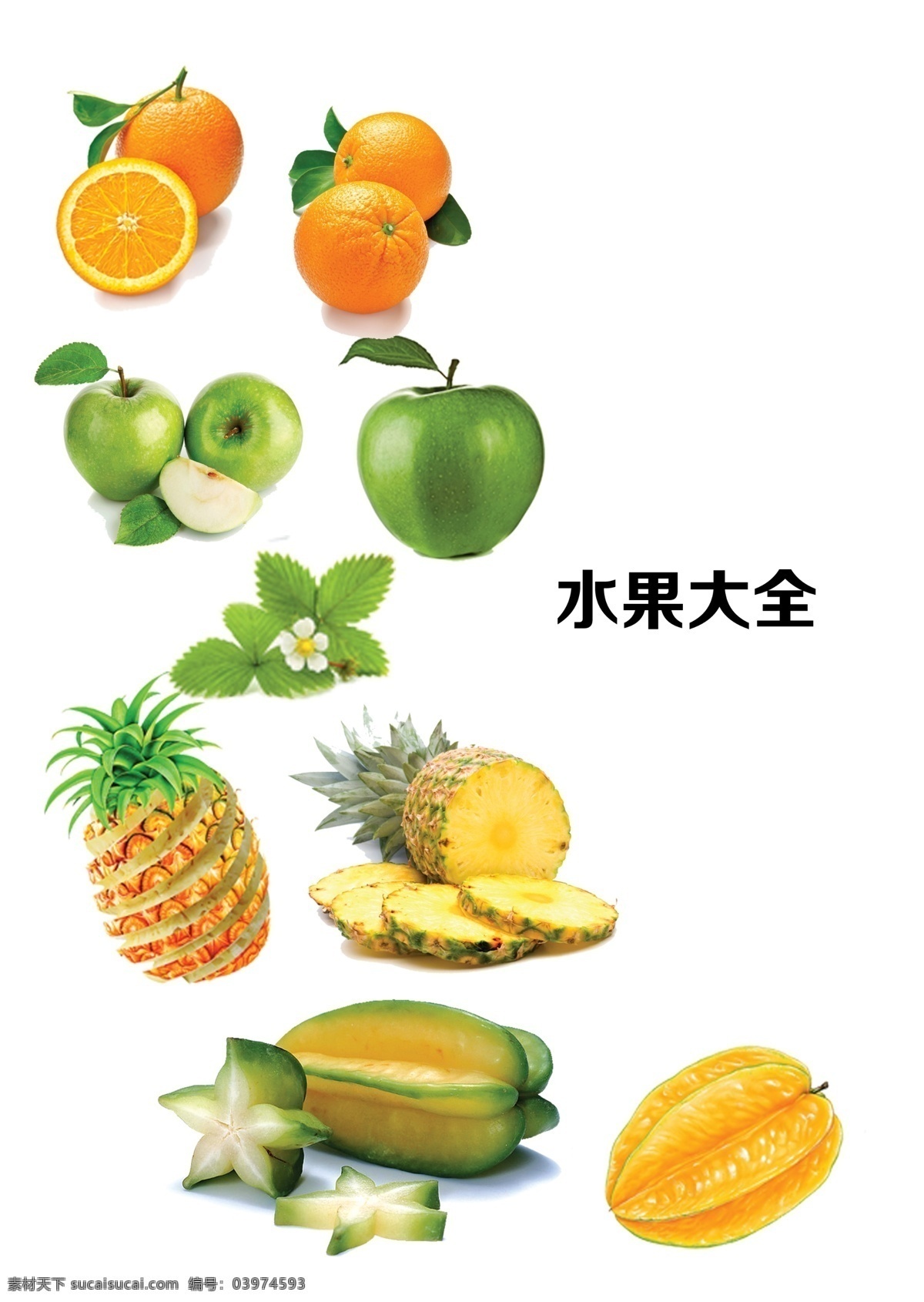 水果 大全 分层 菠萝 橙子 苹果 水果大全 源文件 模板下载 psd源文件 餐饮素材