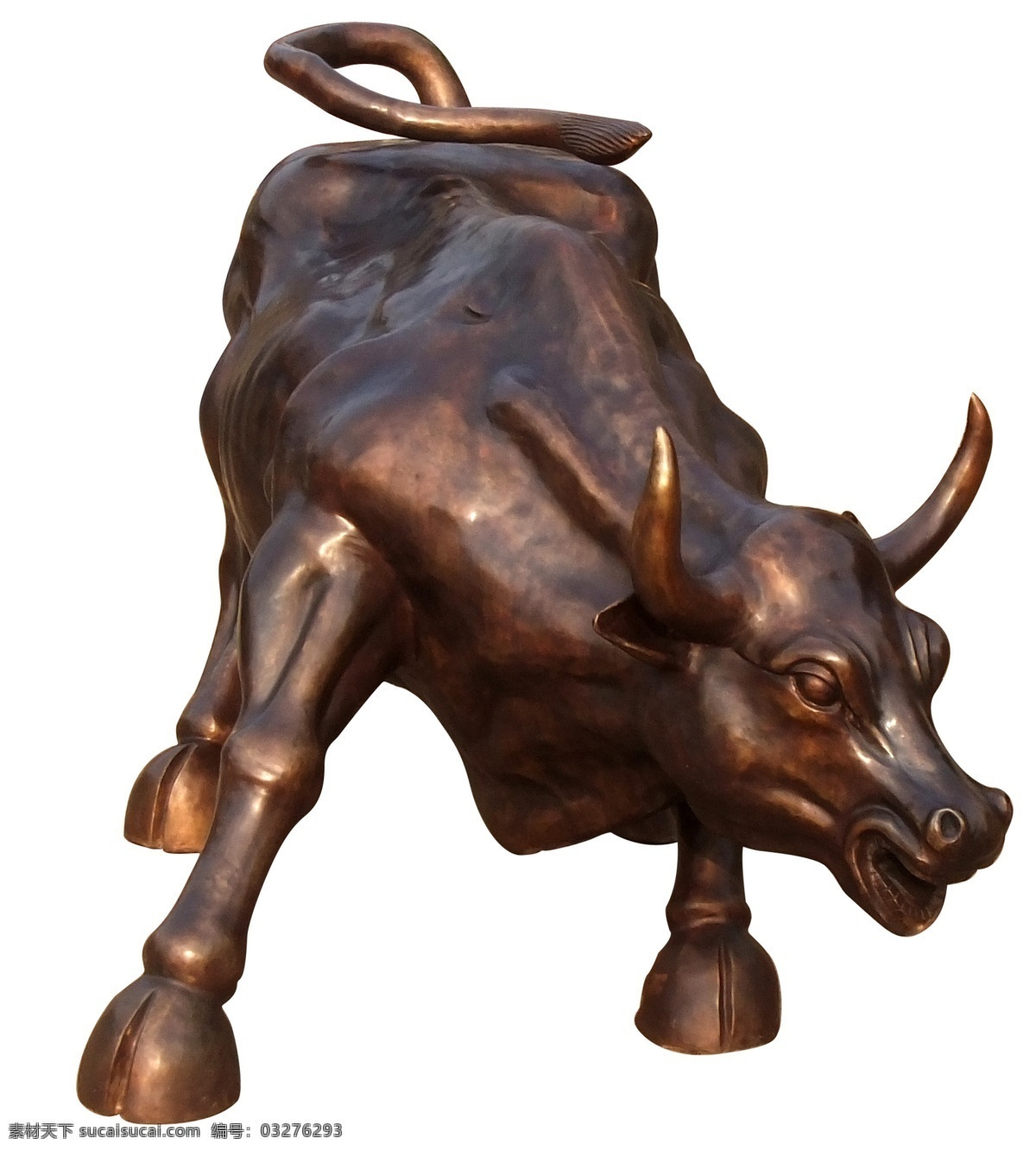 铜牛 牛雕塑 分层 源文件