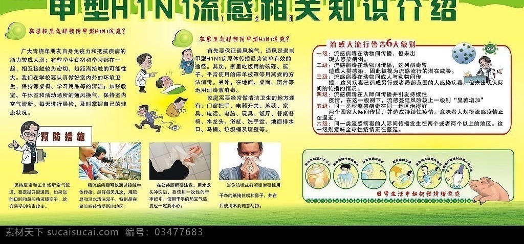h1n1 猪 流感 展牌 猪流感 病毒 传染 卫生 绿色 预防 学生 其他矢量 矢量素材 矢量图库