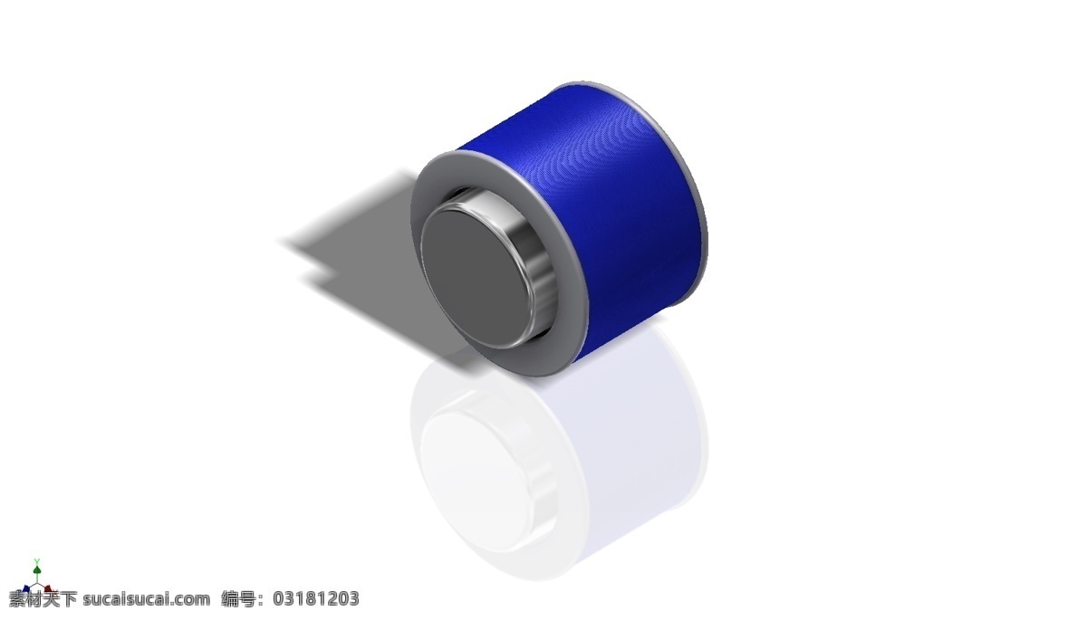 空芯 线圈 漆包线 钕 磁铁 核心 空气 搪瓷 导线 3d模型素材 电器模型