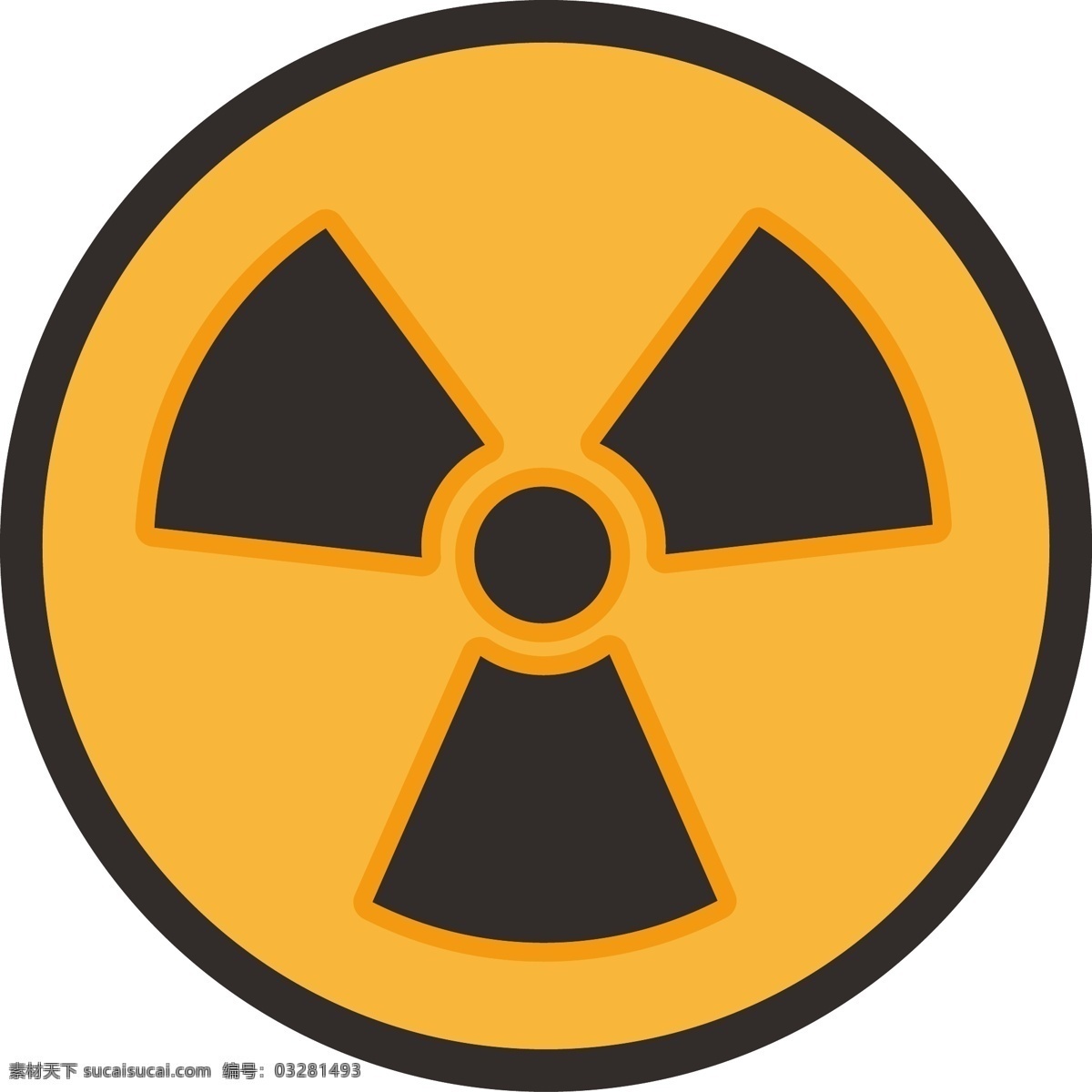 灰色 手绘 圆弧 核武器 元素 扁平化 矢量图 卡通 图标