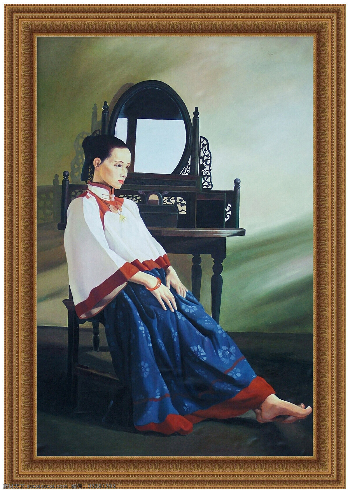 旗袍 美女 肖像 油画 油画写生 人物油画 人物写生 人物肖像画 绘画艺术 装饰画 旗袍美女 书画文字 文化艺术