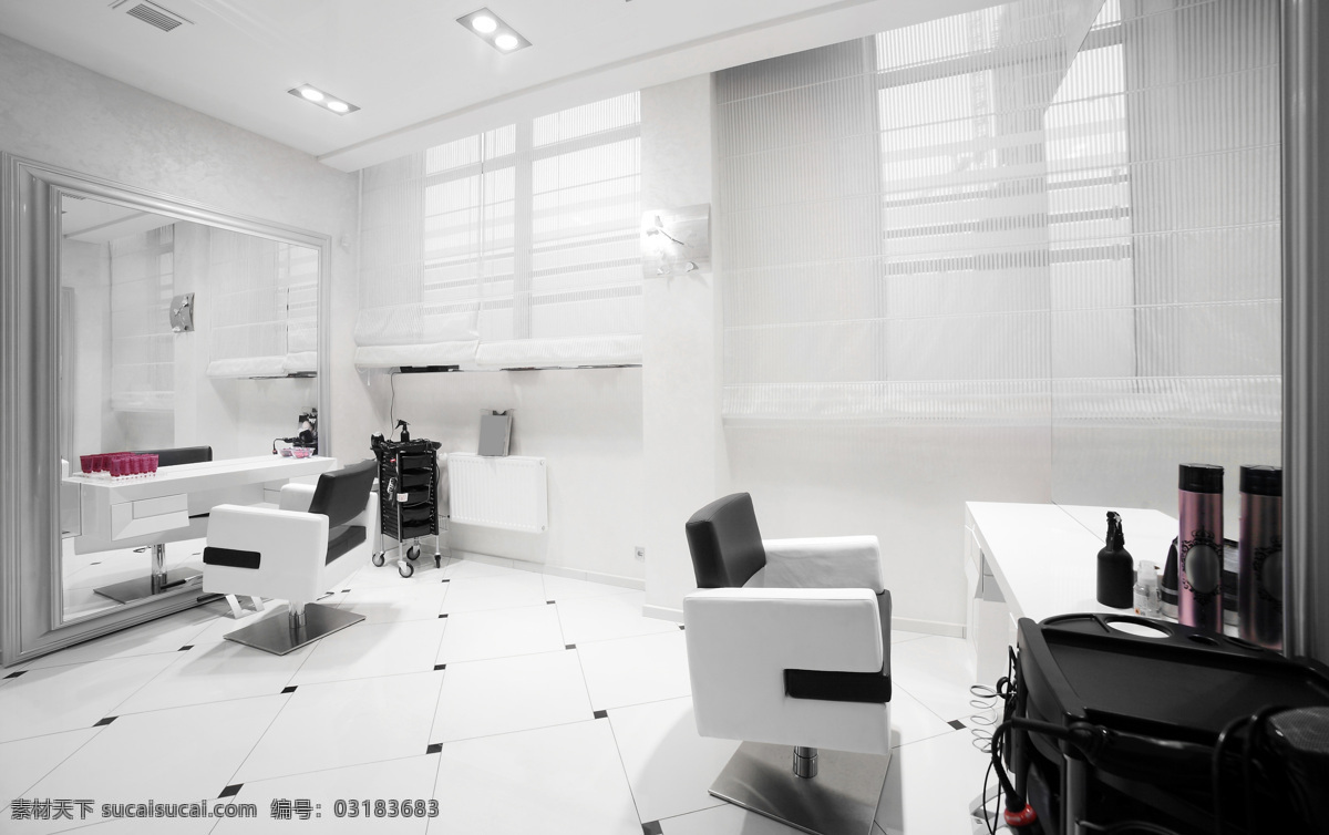 白色 风格 美发 沙龙 白色风格 椅子 工具 室内设计 装修 家装 美发沙龙设计 环境家居