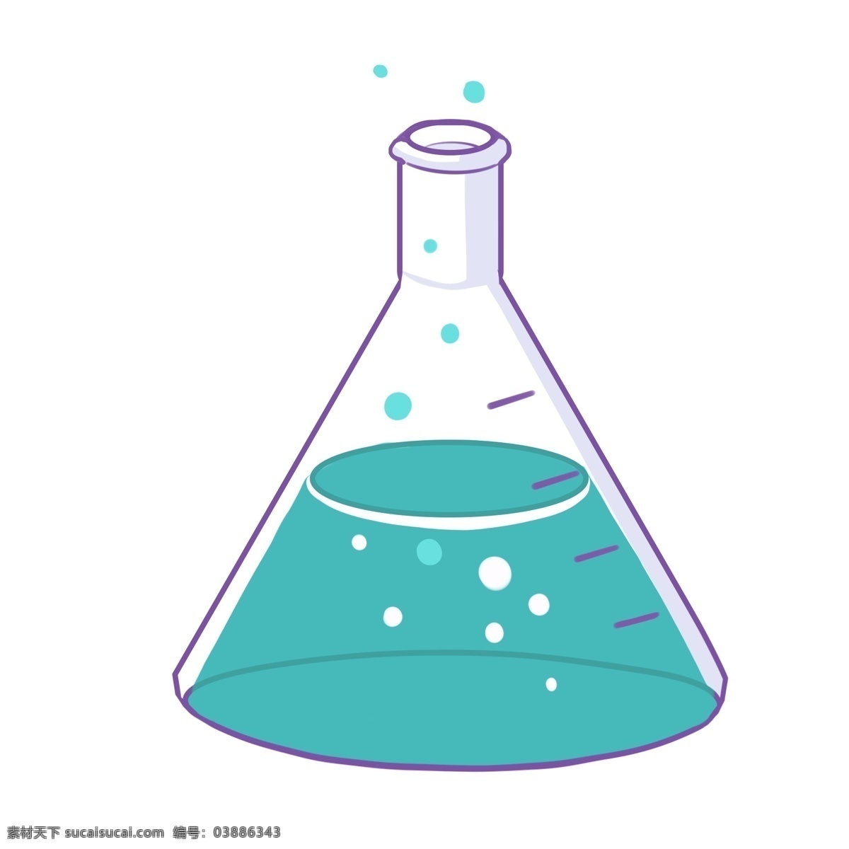 紫色 瓶子 图案 插图 紫色液体 化学教学量筒 仪器图案 化学仪器 化学器材 化学课堂 教学仪器 漏斗 白色气泡