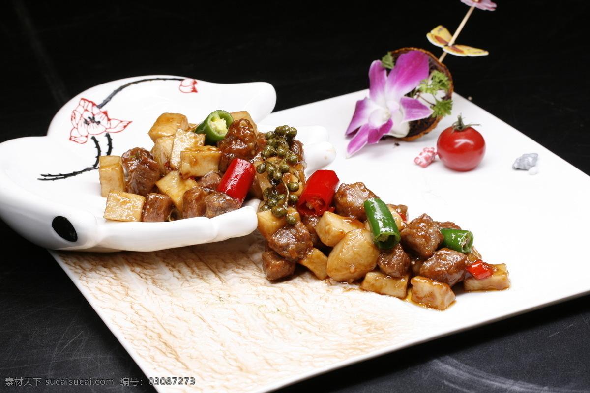 杏鲍菇牛仔粒 杏鲍菇 牛仔粒 橙香牛仔粒 牛肉粒 菜谱 餐饮美食 传统美食