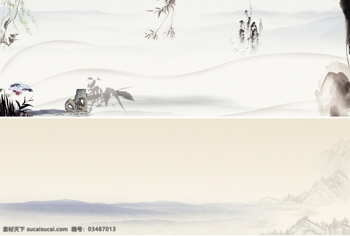 分层 画册背景 金鱼 柳树 山 石头 树 小鸟 画册 背景 模板下载 竹子 源文件 其他画册封面