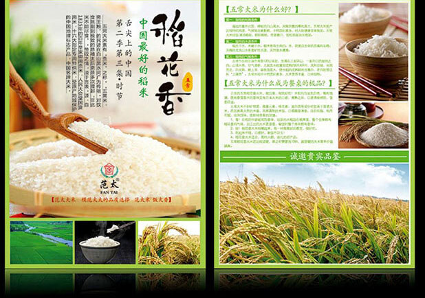 稻花香 大米 宣传单 模板 水稻 小麦 粮食稻花香 大米宣传单 宣传彩页 白色