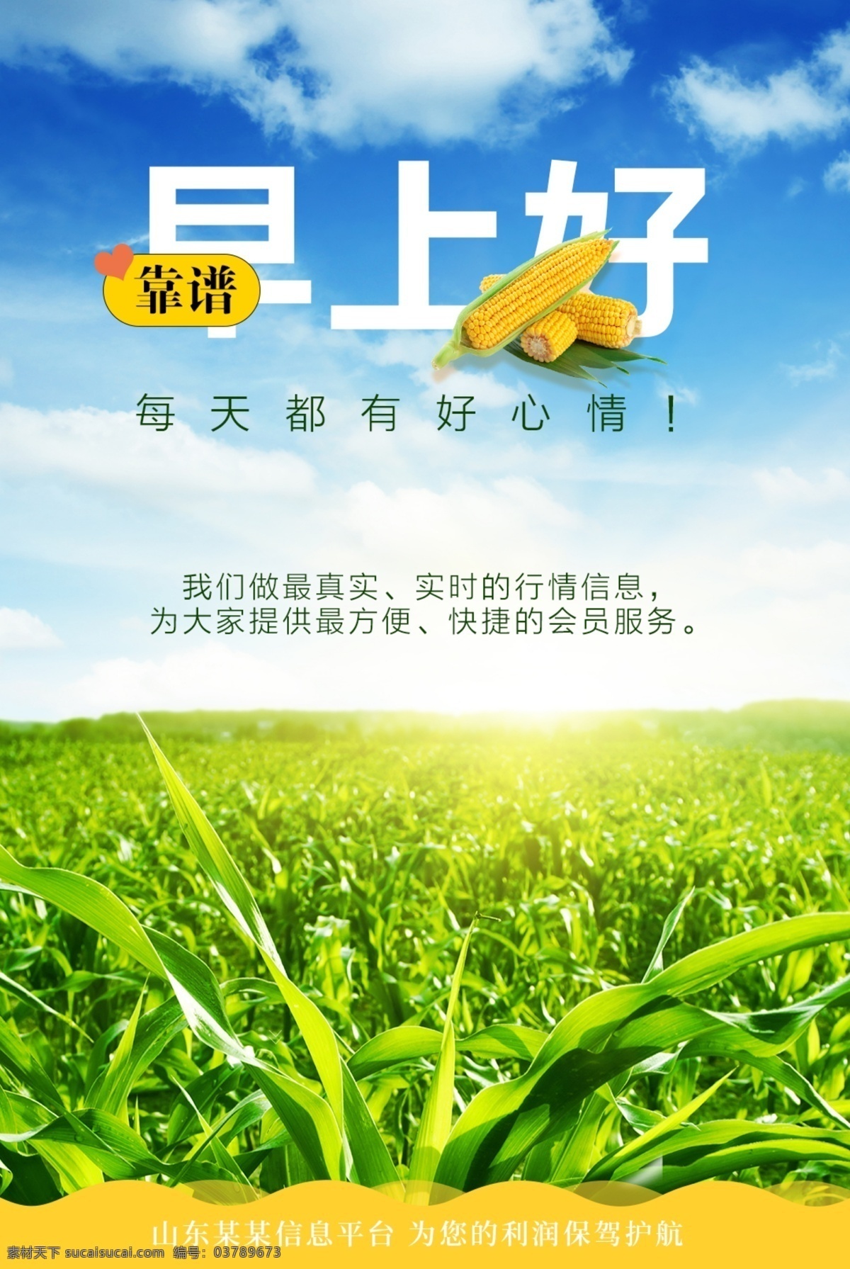 农业 早安 早上 好 海报 早上好 平台 公益 玉米 小麦 农民 粮农