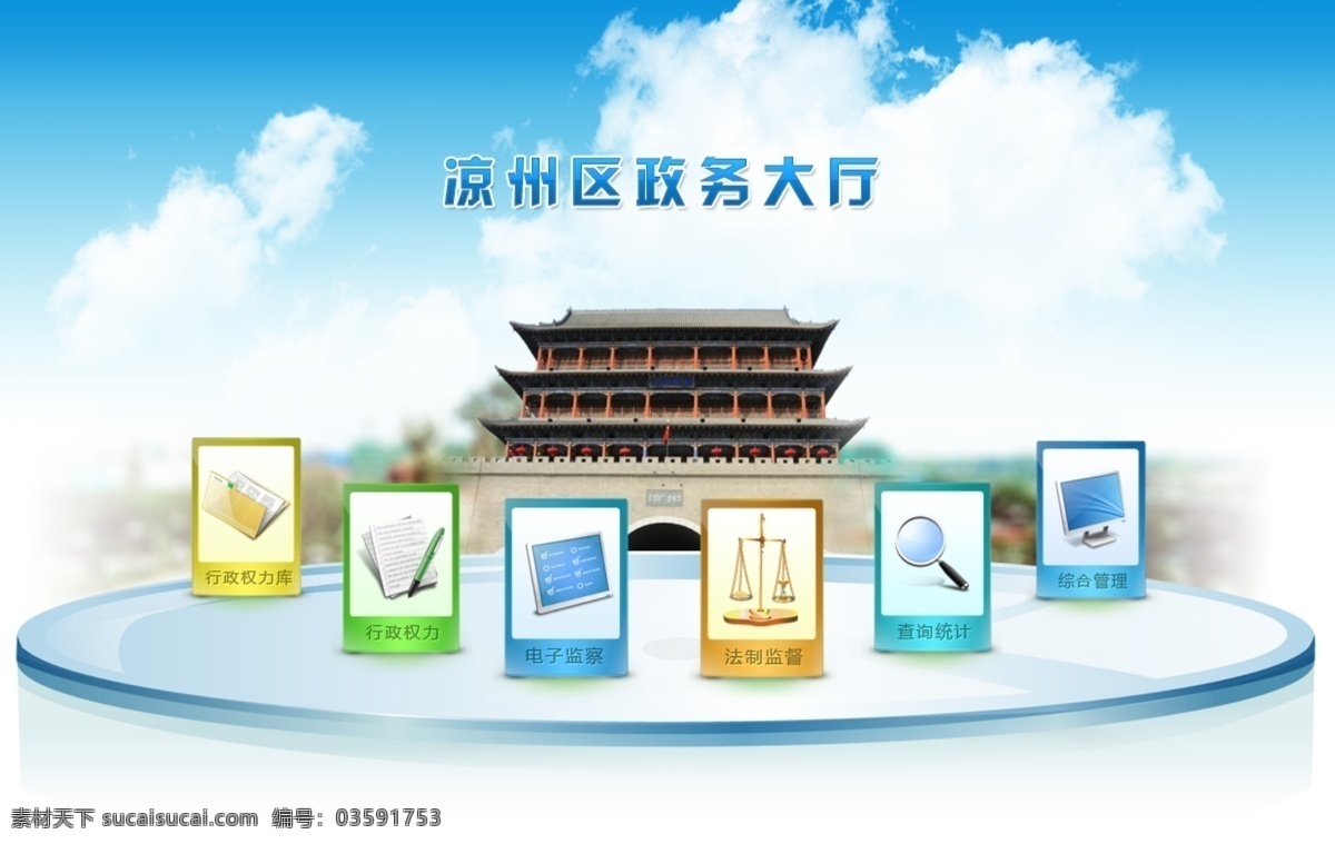 凉州 政务大厅 引导页面 后台系统 选择页面 原创设计 原创网页设计